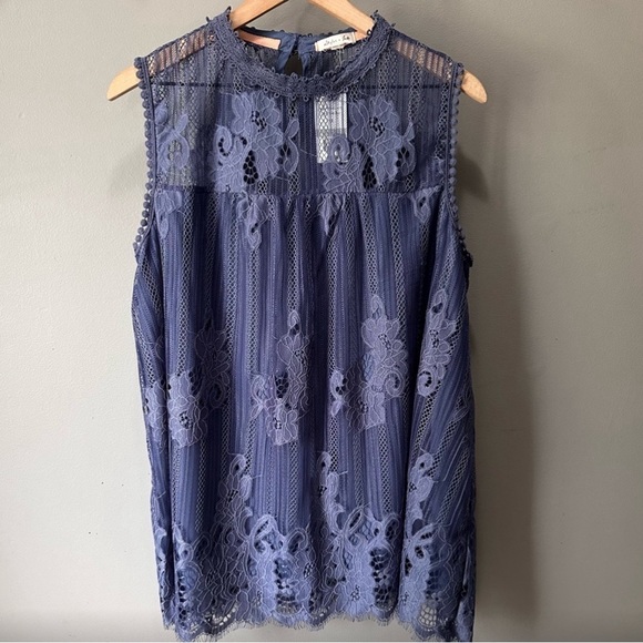Skylar + Jade Boho Lace Top. NWT. 1X - Picture 1 of 5
